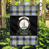 Clan Bell of the Borders Tartan Crest Garden Flag  - Welcome  GV63 Clan Bell Tartan Today